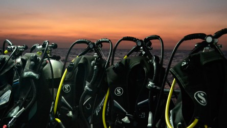 Scuba Diving Phuket Thailand Equipment Setup On Similan Liveaboard