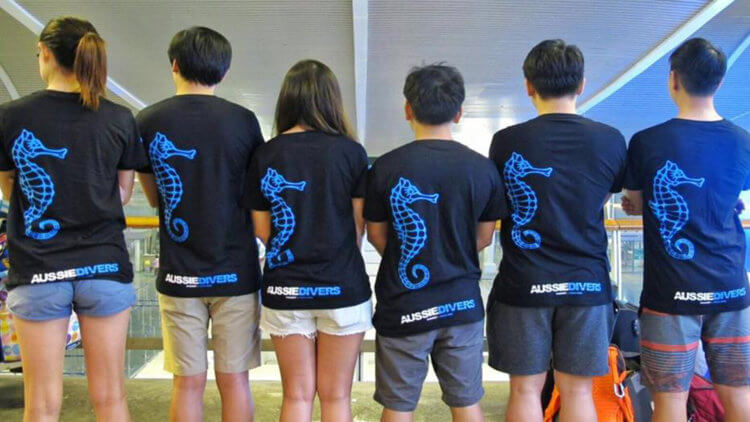 Aussie Divers Phuket T-shirt Seahorse