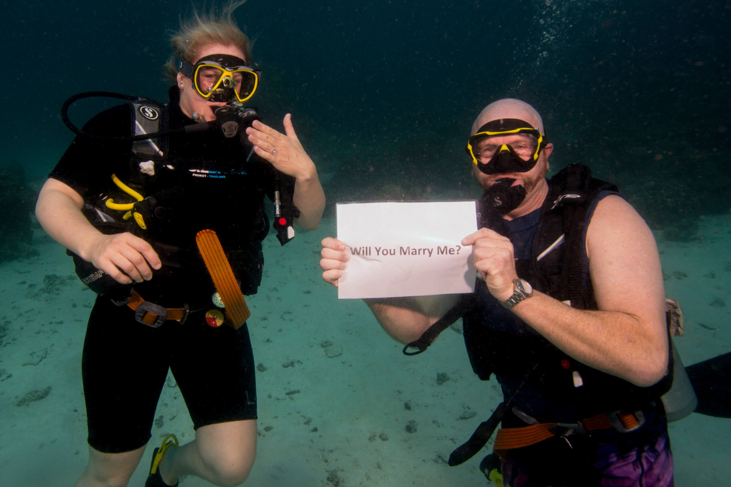 Underwater Proposal Phuket, Thailand