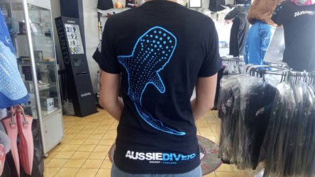 Whale Shark T-shirt Blue Aussie Divers