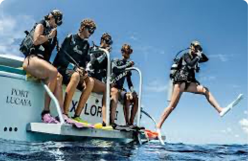 Scubapro Divers Entering the Water