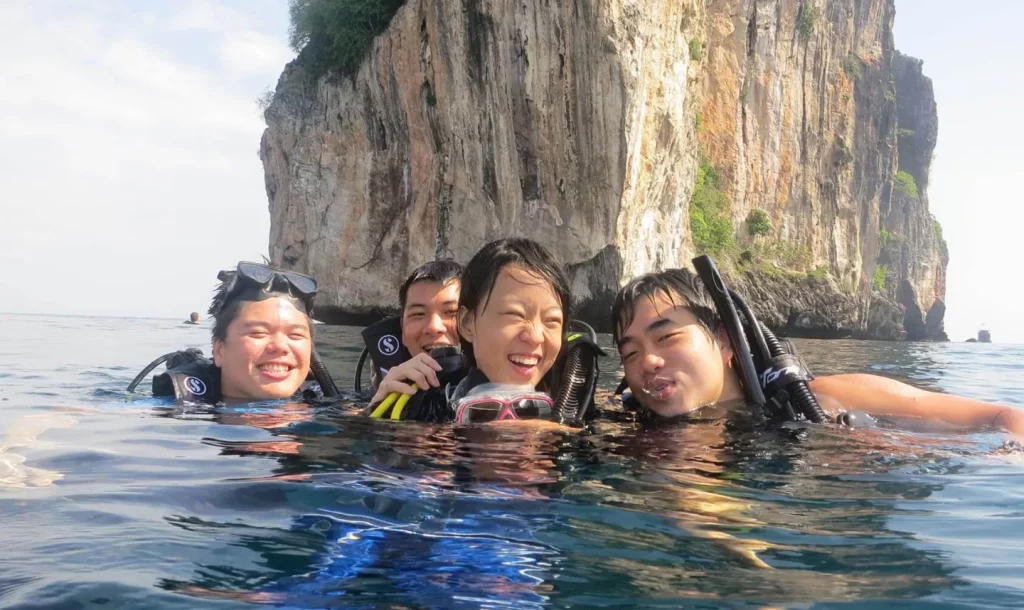 PADI Scuba Divers at Phi Phi, Phuket